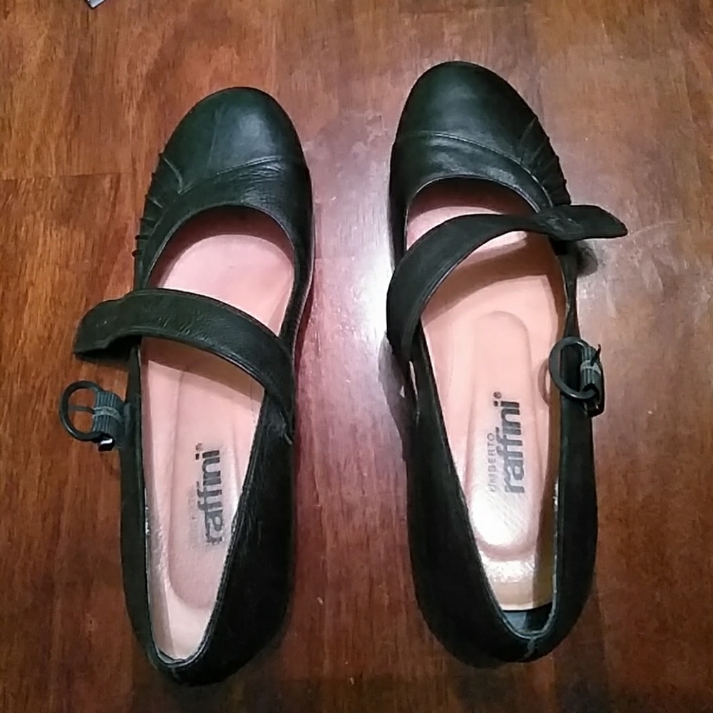 Black Umberto Raffini Ciarra Mary Jane BuckleStrap